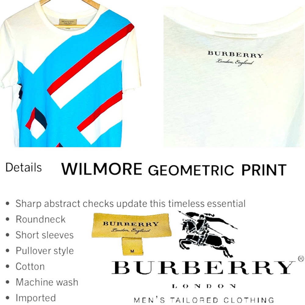 BURBERRY WILMORE GEOMETRIC PRINT
MEDIUM UNISEX PIT 20 L 26 NO SIGNS OF WEAR NICE - Picture 16 of 16